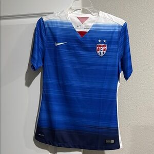 Nike Blue and White Soccer Jersey